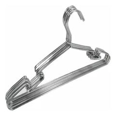 Stainless Steel Flexible Sturdy Clothes Hangers Set – Perfect for Standard Daily Use, Set of 10 Pieces, Silver