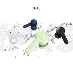 T110 Buds - Noise Cancelling Earbuds, 38H Playtime, Bluetooth 5.3, Deep Bass, IPX5 Waterproof - Premium Black In-Ear Headphones (Multi)