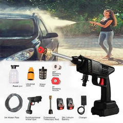 Heavy Duty Cordless Portable Battery Washer | High-Pressure Washer for Solar Panels, AC, and Car Services | 2800W, 45 Bar, 2 Battery Kit