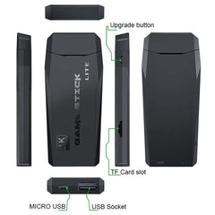 Retro Game Stick Lite - Plug & Play Console with 20,000+ Games, Dual 2.4G Wireless Controllers, 64G Storage (HDMI Ready)