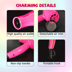 2000W Professional Infrared Hairdryer - Commercial Red Electric Blow Dryer, 110V/240V, Fast & Efficient Styling