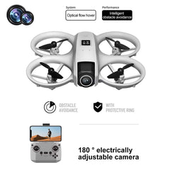 4K Camera Drone with HD FPV - 6-Axis Gyro Remote Control, Cool LED Lights, Mini Quadcopter Toy Gift for Beginners