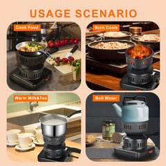 Electric Coal Starter for Hookah, Shisha, Nargila | Versatile Heater Stove & Charcoal Burner for BBQ | Quick & Efficient Heating