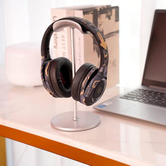 Universal Headphone Stand - Aluminum Holder with Stable Base for All Headset Sizes, Desk Organizer for Gaming & Studio Use (Multi-Colour)
