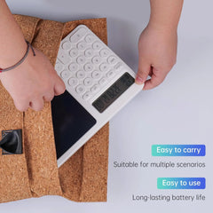 Calculator LCD Writing Tablet | 2-in-1 Digital Notepad and Calculator | Portable Electronic Memo Pad for Office, School, and Home | Eco-Friendly Reusable Screen