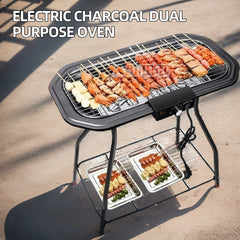 Electric Table Top Grill Griddle - 1800W Indoor/Outdoor Hotplate Cooker, Double Comfort for Kitchen, Camping, Parties & Festivals