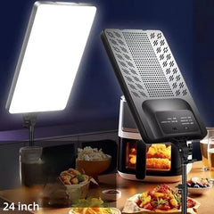RL-T24 24" LED Video Light - Dimmable Studio Lighting with Remote Control for Photography, Live Streaming & Video Production
