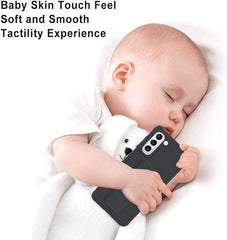 Slim Protective Case for Samsung Galaxy S21 to S24 Plus 5G (6.7 Inches) | Leather Hand Strap Holder & Kickstand | Black