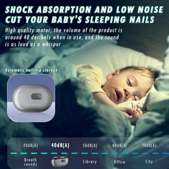 2-in-1 Electric Nail Clipper & File - USB Rechargeable Manicure/Pedicure Kit with LED Light, 2 Speeds for Professional Results