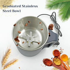 Multifunctional Electric Coffee & Spice Grinder - Stainless Steel Blade, Fine Powder, Home Use, Durable ABS Plastic Design