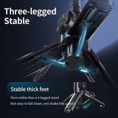 Q-30 Gimbal Stabilizer - 3-Axis AI Handheld Stabilizer with Selfie Stick & Tripod for Smartphones (ABS & Aluminum)