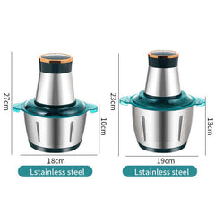 Electric Meat Grinder & Chopper 2-speed mincer with 3L stainless steel capacity. Multi-function food processor & kitchen slicer.