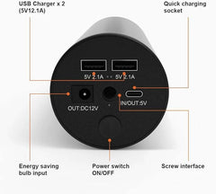 Multi-functional Portable Power Supply | USB Rechargeable | 12W Emergency Lights for Outdoor Camping | Suitable for Tent Lamps