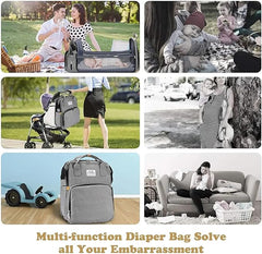Diaper Bag Backpack – Multifunctional Waterproof Travel Essentials Baby Bag