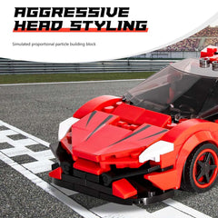 Come Alive 1:20 Scale Supercar. 288-piece red supercar building set with industrial flair. Ideal gift for kids & adults.