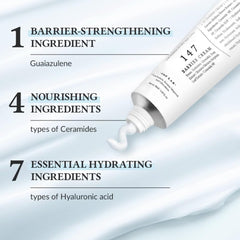 147 Antioxidant Cream - Intensive Moisture Barrier Care for Acne-Prone, Oily & Sensitive Skin, Soothing Relief