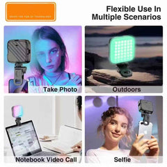 U80 Pro RGB LED Photography Light - 3000K-99000K Color Temp, Magnetic Mount, Rechargeable for Mobile & Camera Videos