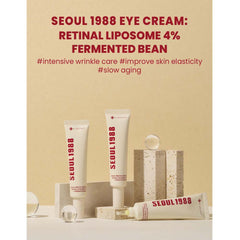 KSECRET SEOUL 1988 Eye Cream – Retinal Liposome 4% + Fermented Bean, Anti-Aging Wrinkle Care, Improves Elasticity & Pigmentation, 30ml / 1.01 fl.oz