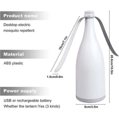 2-in-1 Fly Repellent Fan - USB Table Fan with Light for Indoor/Outdoor Use, Eco-Friendly Mosquito & Insect Deterrent