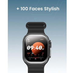 TC41 Curve Smartwatch - 2.01" AMOLED, AI Assistant, Bluetooth Calls, Wireless Charging, IP68, Fitness Tracker (Black)