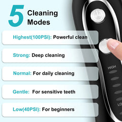 Portable Dental Water Flosser with Bag – Rechargeable Oral Irrigator for Clean Teeth, Ideal for Home and Travel, IPX7 Waterproof
