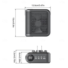 Energy-Efficient Wall-Mounted Mini Heater with Intelligent Temperature Control, Timing Function, Remote Control & Safety Features