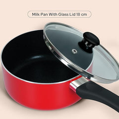 10-Piece Nonstick Cookware Set - 10X Tougher Coating, Heat-Resistant Handles, Glass Lids, Frypan, Wokpan, Nylon Turner