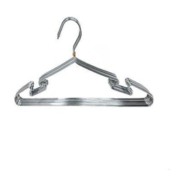 Stainless Steel Flexible Sturdy Clothes Hangers Set – Perfect for Standard Daily Use, Set of 10 Pieces, Silver