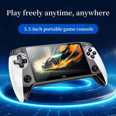 X9 HD Handheld Game Console - 5.5" IPS Screen, P1 HD Output, Dual Joystick for GB/GBA/GBC Games, Portable Retro Gaming