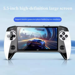 X9 HD Handheld Game Console - 5.5" IPS Screen, P1 HD Output, Dual Joystick for GB/GBA/GBC Games, Portable Retro Gaming