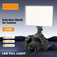 U480 LED Video Light - 5000mAh Rechargeable Camera Light, 10-100% Dimmable, 3200-5600K Bi-Color for Photography/Videography