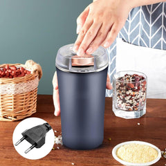 Small Stainless Steel Coffee Grinder - Powerful Electric Spice & Coffee Bean Grinder for Home, Compact & Multi-Purpose