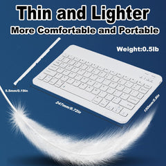 Ultra-Slim Bluetooth Keyboard & Mouse Combo - Rechargeable Wireless Set for Windows, Android, iOS, iPad, PC & Laptop
