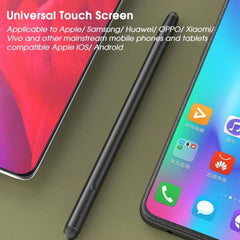 ST01 Dual-Tip Stylus Pen - Precision Capacitive Touch Screen Stylus for Tablets, PCs & Smartphones (Black)