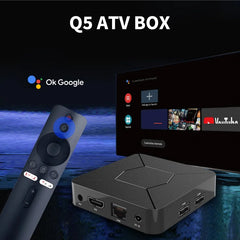 Q5 Android 10.0 OS 4K Smart TV Box | Allwinner H313 Media Player with 2GB RAM, 8GB Storage, Voice Remote | Supports 8K UHD Streaming | Android TV Box with Ethernet