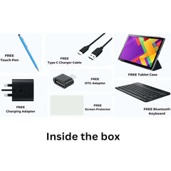 Tab 12 10.1 Inch Display 5G Android Tablet - 8 GB RAM, 256 GB ROM, 4000 mAh Battery, Dual Sim Support - Grey