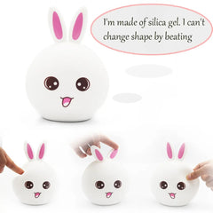 Rabbit Silicone Touch Sensor Night Light | Color Changing Breathing LED Lamp