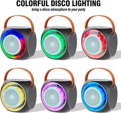 All-In-One Karaoke Machine – Bluetooth Speaker with UHF Wireless Microphones and Disco Ball LED Lights