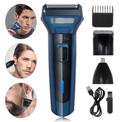 DL-9021 3-in-1 Hair Clipper Set - Rechargeable USB-C Trimmer with Digital Display & Interchangeable Blades