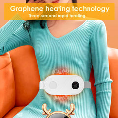 Electric Heating Pad for Cramps - Upgraded Portable Cordless Heating Pad with Adjustable Heat, Soft White Design