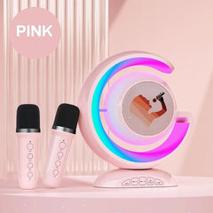 Kids Wireless Karaoke Microphone Set – Featuring Voice Changer and Ambient Lights