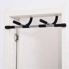 Multifunctional Door Pull-Up Bar | Steel and Foam Training Bracket for Home Workouts | Black and Grey