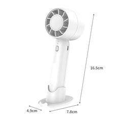 Portable Handheld Turbo Fan - High-Speed Rechargeable Personal Fan with Plastic Body for Travel, Outdoor, Home & Office