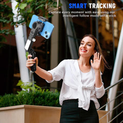 Q18 Mobile Phone Selfie Stick – Anti-Shake Hand-Held Single-Axis Gimbal Stabilizer with Fill Light for Live Broadcast