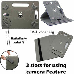 360° Rotating Case for Universal 8/9-inch. - Premium Leather Cover w/Auto Sleep/Wake & Multi-Angle Stand (Multi Colour)