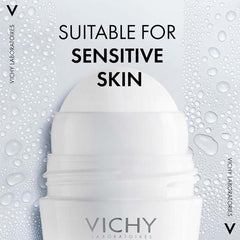 Vichy 48H Soothing Roll-On Anti-Perspirant - Gentle Aluminum-Free Formula for Sensitive Skin, 50ml