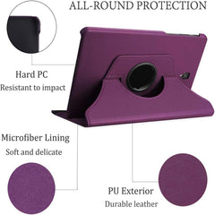 360° Rotating PU Leather Cover Compitable for Galaxy Tab A 8.0" 2017 Case - w/Auto Wake/Sleep for SM-T380/T385 (Multi)
