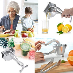 Manual Fruit Juicer | Steel Handle, Hand-Operated for Instant Juice | Ideal for Oranges and Lemons