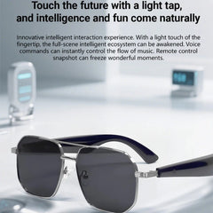 GY500 AI Sports Sunglasses - Wireless Translation, Music & Voice Control, Waterproof for Outdoor Activities