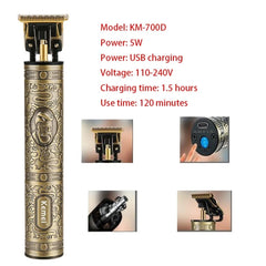 Kemei KM-700B Hair Clipper Professional corded electric hair cutting machine for precise barber-grade trims & fades.